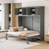 Full Size Murphy Bed Wall Bed with Top Cabinets