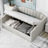 Full Size Upholstered Daybed With Underneath Storage