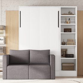 Twin Size Murphy Bed Wall Bed With Sofa and Shelves 34 Twin Size Murphy Bed Wall Bed With Sofa and Shelves