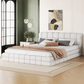 Queen Size Upholstered Platform Bed