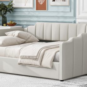 Full Size Upholstered Daybed With Underneath Storage