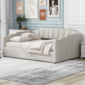 Full Size Upholstered Daybed With Underneath Storage