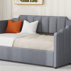 Twin Size Upholstered Daybed With Underneath Storage