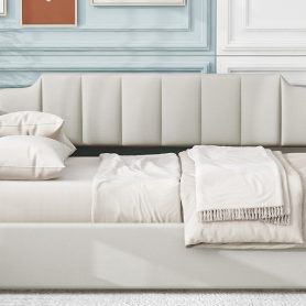 Full Size Upholstered Daybed With Underneath Storage