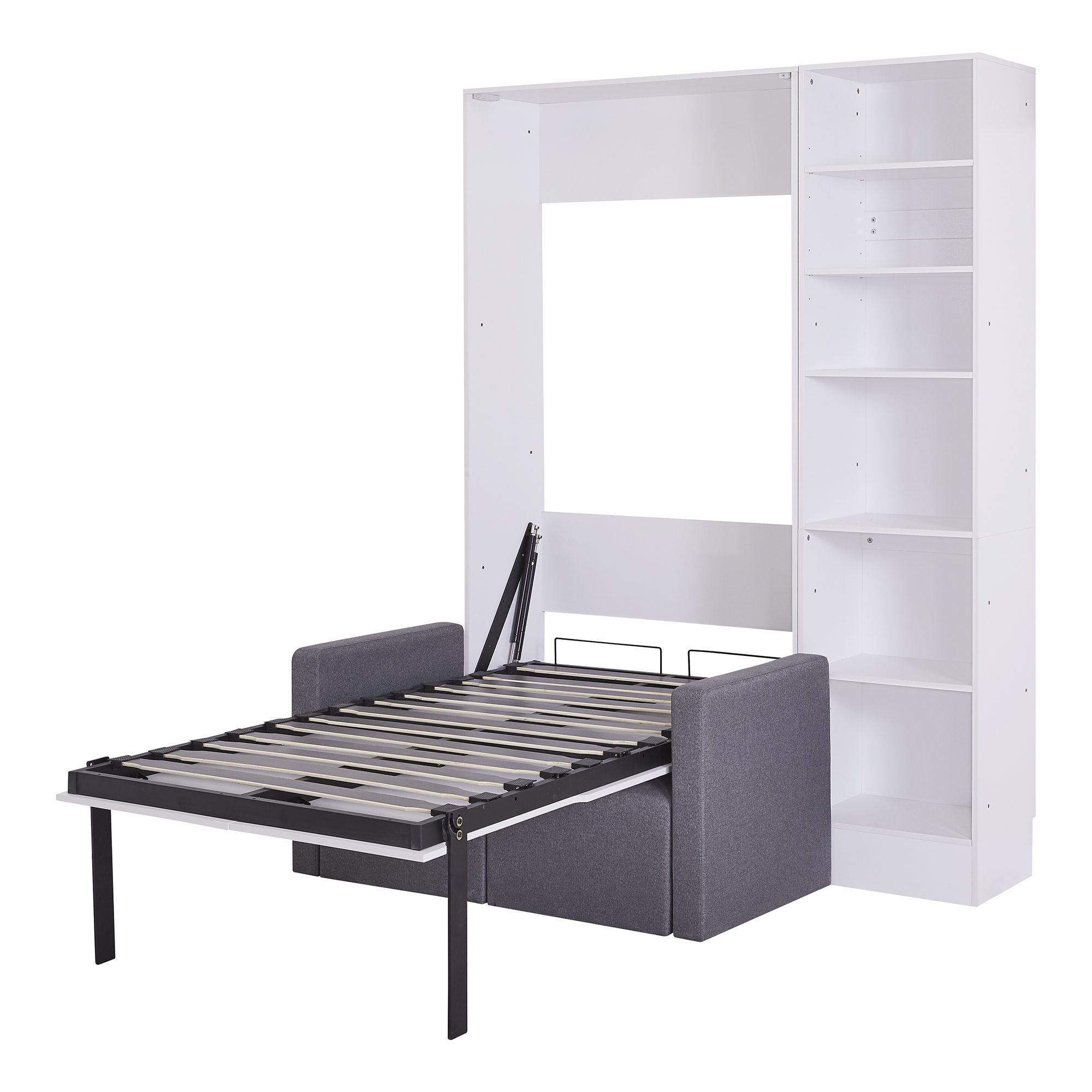 Twin Size Murphy Bed Wall Bed With Sofa and Shelves 16 Twin Size Murphy Bed Wall Bed With Sofa and Shelves