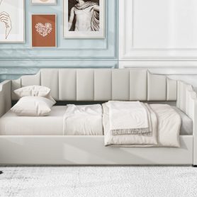 Full Size Upholstered Daybed With Underneath Storage