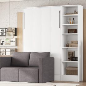 Twin Size Murphy Bed Wall Bed With Sofa and Shelves 54 Twin Size Murphy Bed Wall Bed With Sofa and Shelves