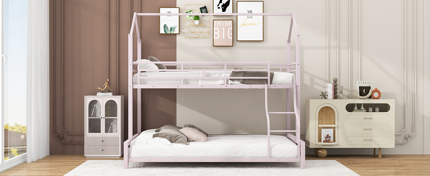Metal House Twin Over Full Bunk Bed 12 Metal House Twin Over Full Bunk Bed