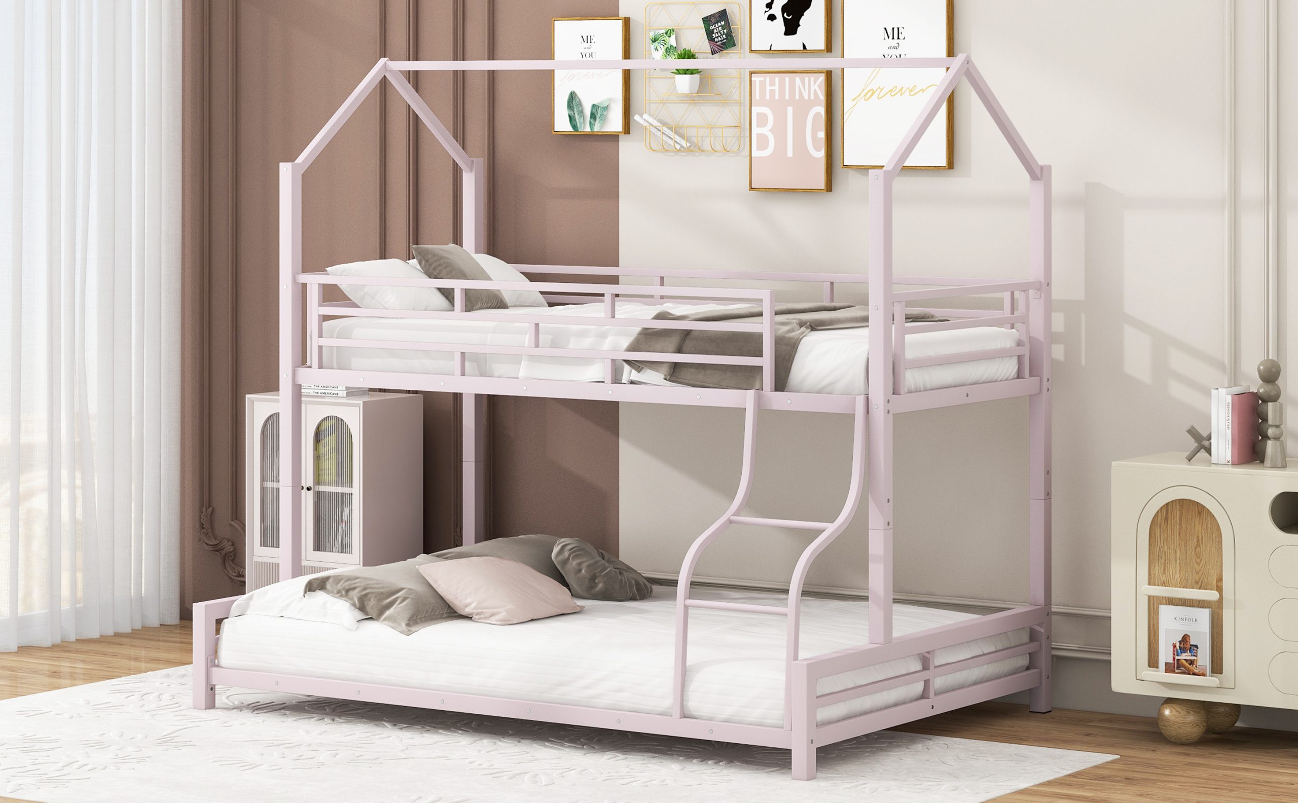 Metal House Twin Over Full Bunk Bed 9 Metal House Twin Over Full Bunk Bed