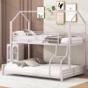 Metal House Twin Over Full Bunk Bed