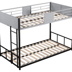 Metal Twin over Twin Bunk Bed with Vent Board 21 Metal Twin over Twin Bunk Bed with Vent Board