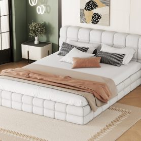 Queen Size Upholstered Platform Bed