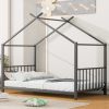 Twin Size Metal House Platform Bed