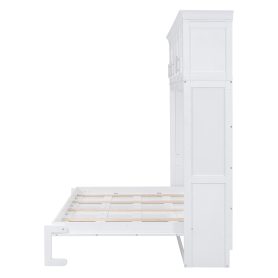 Queen Size Murphy Bed Wall Bed with Top Cabinets