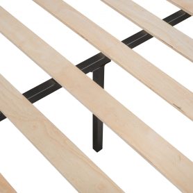 Triple Bunk Bed With Vent Board, Sturdy Metal Frame, and Noise-free Wood Slats