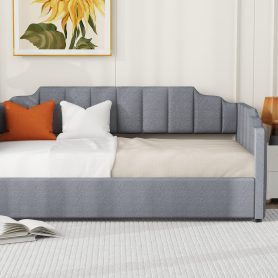 Twin Size Upholstered Daybed With Underneath Storage