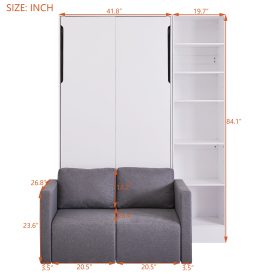 Twin Size Murphy Bed Wall Bed With Sofa and Shelves 36 Twin Size Murphy Bed Wall Bed With Sofa and Shelves