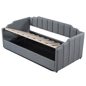 Twin Size Upholstered Daybed With Underneath Storage