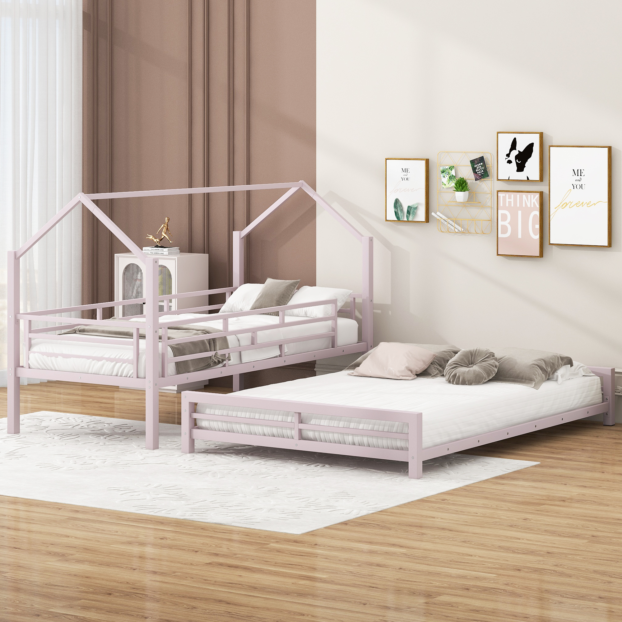 Metal House Twin Over Full Bunk Bed 6 Metal House Twin Over Full Bunk Bed