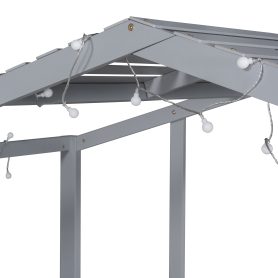 Twin Size Loft Bed With Ladder And Slide, House Bed With Blackboard And Light Strip On The Roof