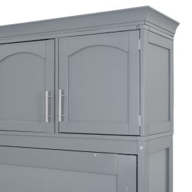 Full Size Murphy Bed Wall Bed with Top Cabinets