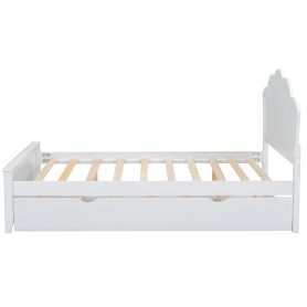 Full Size Wood Platform Bed with Headboard and Twin Size Trundle 33 Full Size Wood Platform Bed with Headboard and Twin Size Trundle
