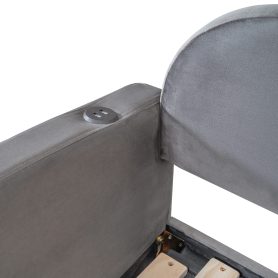 Twin Size Upholstered Daybed with Cloud-Shaped Backrest, Trundle & 2 Drawers and USB Ports