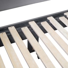 Twin Size Upholstered Daybed with Cloud-Shaped Backrest, Trundle & 2 Drawers and USB Ports