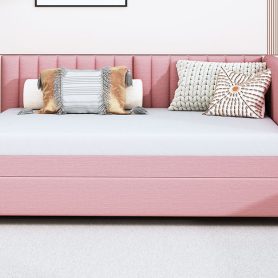 Full Size Upholstered Daybed With Trundle