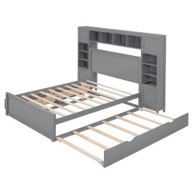 Full Size Wooden Bed With All-in-One Cabinet, Shelf and Sockets 28 Full Size Wooden Bed With All-in-One Cabinet, Shelf and Sockets