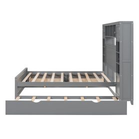 Full Size Wooden Bed With All-in-One Cabinet, Shelf and Sockets 31 Full Size Wooden Bed With All-in-One Cabinet, Shelf and Sockets