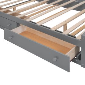 Full Size Wooden Bed With All-in-One Cabinet, Shelf and Sockets 39 Full Size Wooden Bed With All-in-One Cabinet, Shelf and Sockets