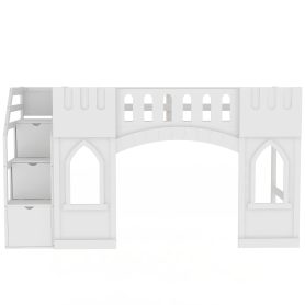 Twin Size Loft Bed with Storage Staircase and Window 33 Twin Size Loft Bed with Storage Staircase and Window