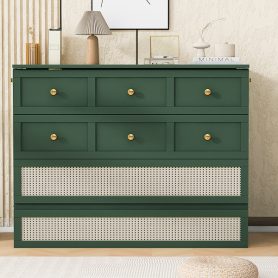 Queen Murphy Bed with Large Drawers