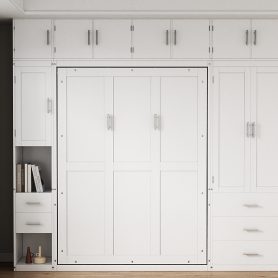 Full Size Murphy Bed With Lockers And Wardrobes