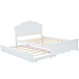 Full Size Wood Platform Bed with Headboard and Twin Size Trundle 31 Full Size Wood Platform Bed with Headboard and Twin Size Trundle
