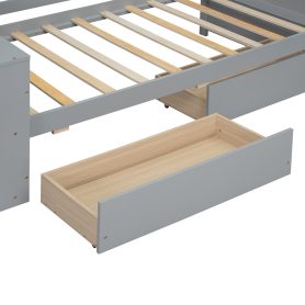 Twin Size Daybed With Shelves And Drawers