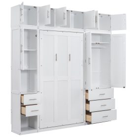 Twin Size Murphy Bed with Lockers and Wardrobes 40 Twin Size Murphy Bed with Lockers and Wardrobes