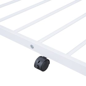 Full Size Metal House Bed With Twin Size Trundle