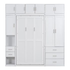 Twin Size Murphy Bed with Lockers and Wardrobes 45 Twin Size Murphy Bed with Lockers and Wardrobes