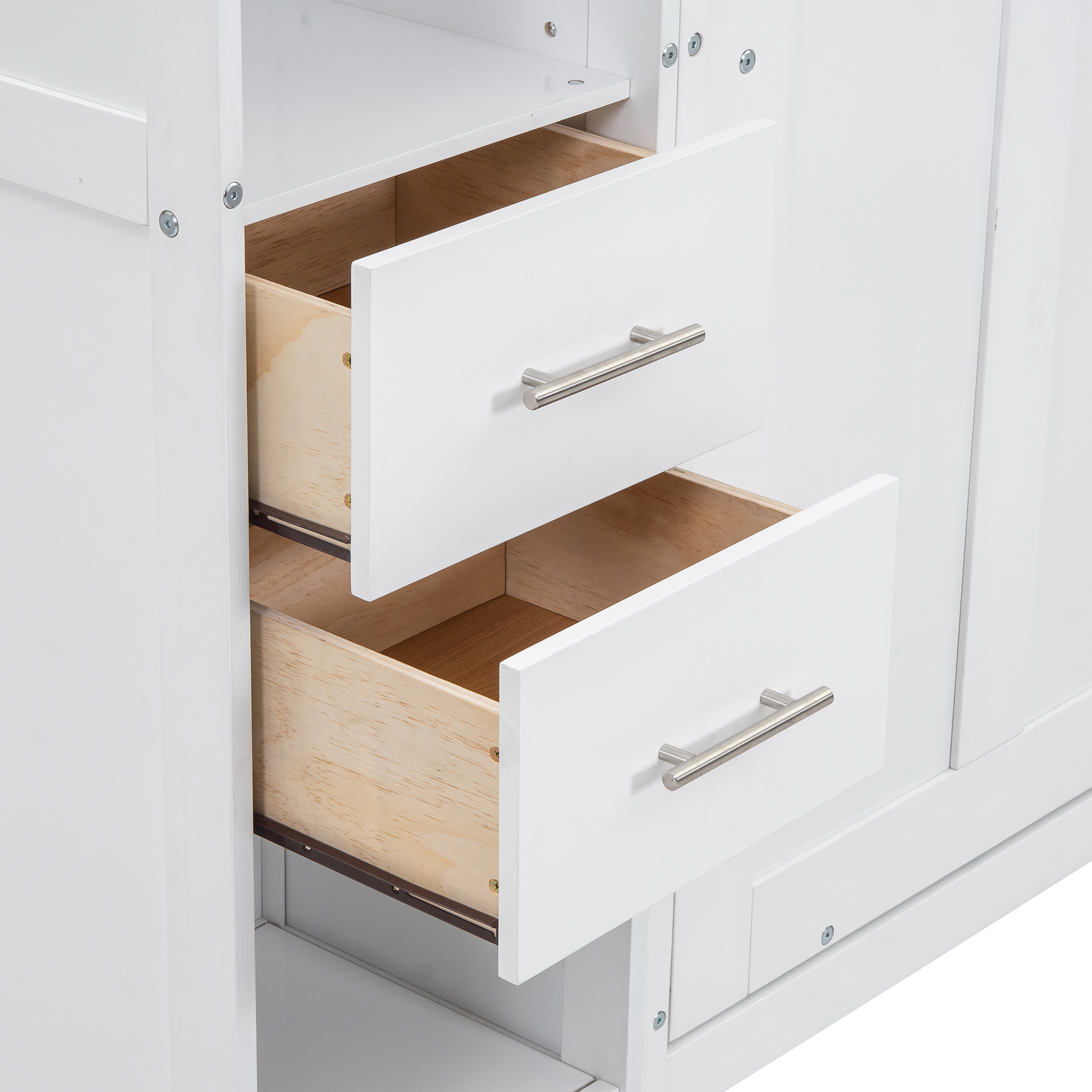 Twin Size Murphy Bed with Lockers and Wardrobes 13 Twin Size Murphy Bed with Lockers and Wardrobes