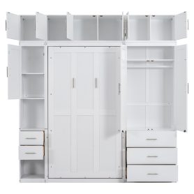 Twin Size Murphy Bed with Lockers and Wardrobes 42 Twin Size Murphy Bed with Lockers and Wardrobes