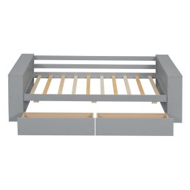 Twin Size Daybed With Shelves And Drawers