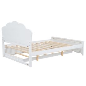 Full Size Wood Platform Bed with Headboard and Twin Size Trundle 35 Full Size Wood Platform Bed with Headboard and Twin Size Trundle