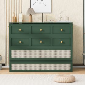 Queen Murphy Bed with Large Drawers