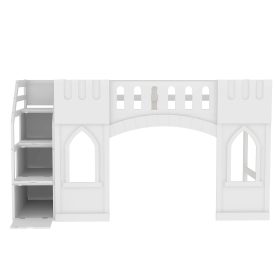 Twin Size Loft Bed with Storage Staircase and Window 30 Twin Size Loft Bed with Storage Staircase and Window