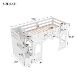 Twin Size Loft Bed with Storage Staircase and Window 22 Twin Size Loft Bed with Storage Staircase and Window