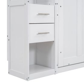 Twin Size Murphy Bed with Lockers and Wardrobes 36 Twin Size Murphy Bed with Lockers and Wardrobes