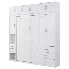 Twin Size Murphy Bed with Lockers and Wardrobes 44 Twin Size Murphy Bed with Lockers and Wardrobes