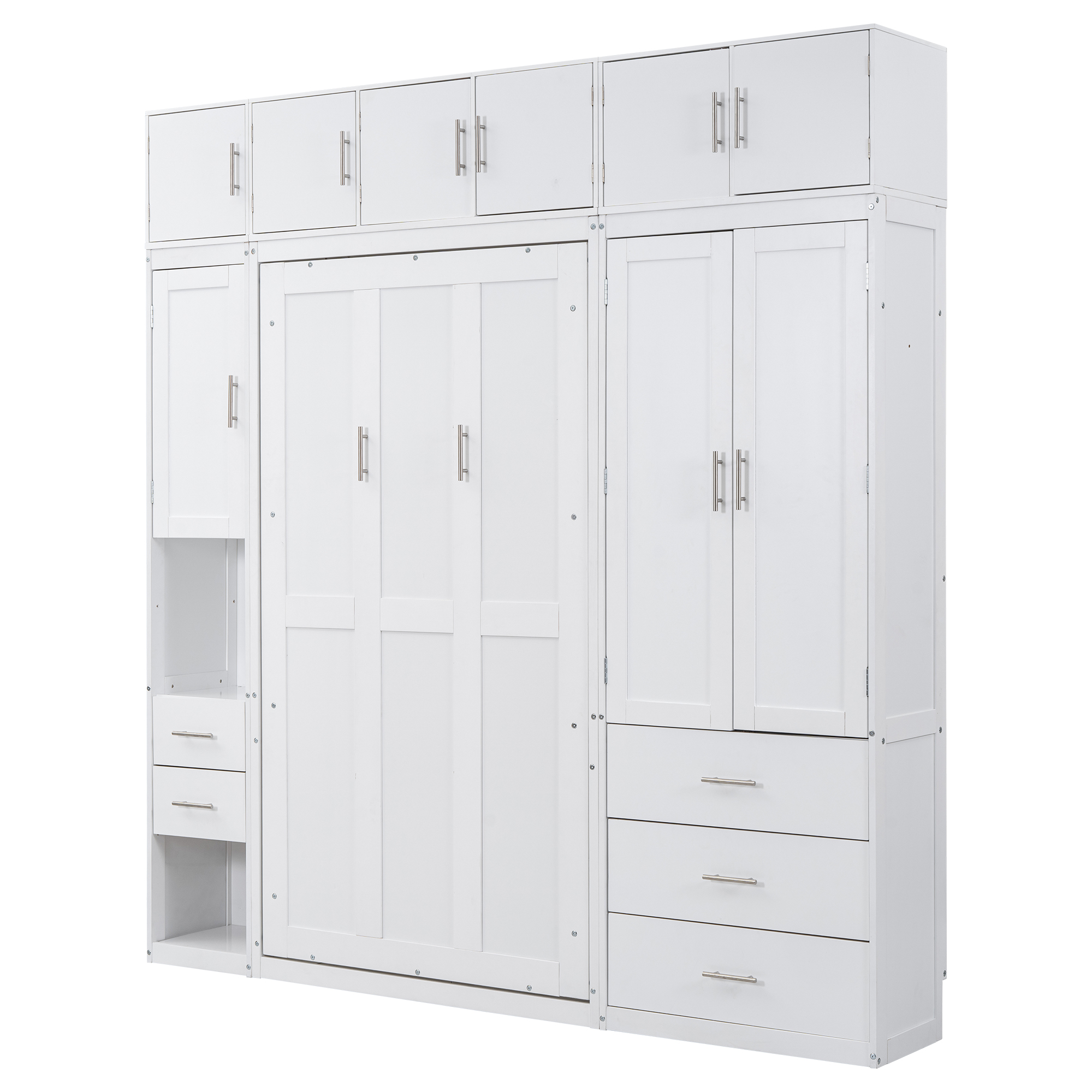 Twin Size Murphy Bed with Lockers and Wardrobes 22 Twin Size Murphy Bed with Lockers and Wardrobes